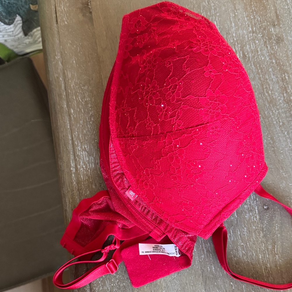 Victoria's Secret Red Lace Bra